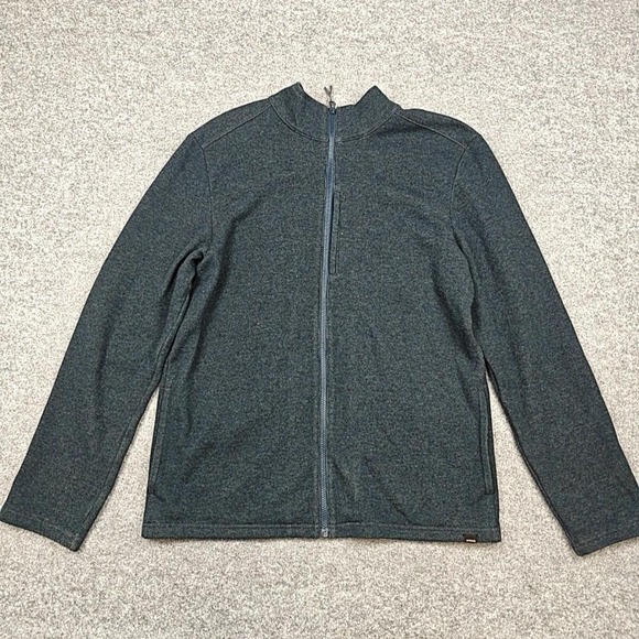 Prana Other - PrAna Jacket Mens Large Gray Wool Blend Knit Full Zip Fleece Lined Outdoor